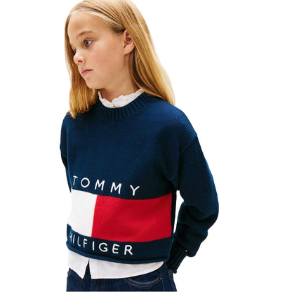 Night Navy - Lifestyle - Tommy Hilfiger Childrens-Kids Heritage Boxy Jumper