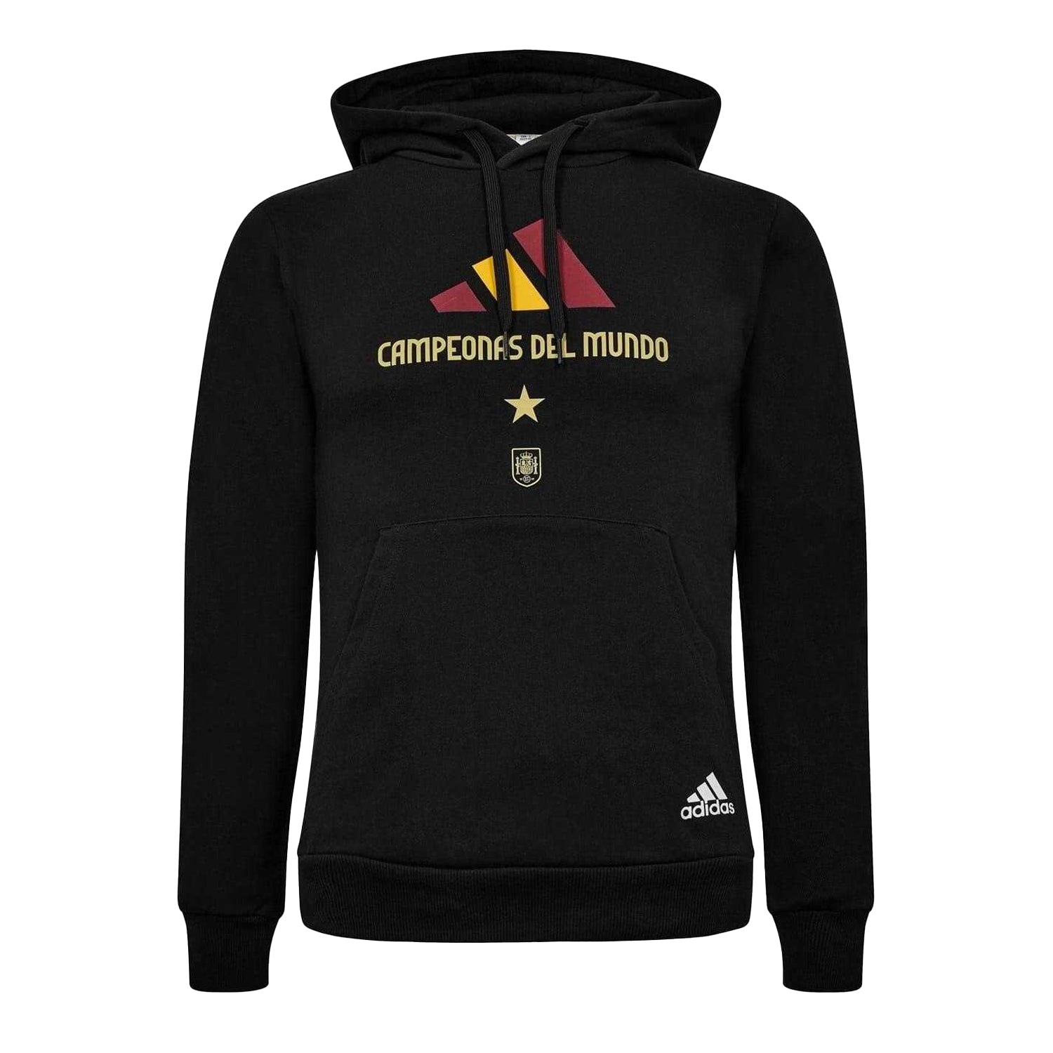 Black - Front - Adidas Mens Campeons Del Mundo Spain French Terry Hoodie