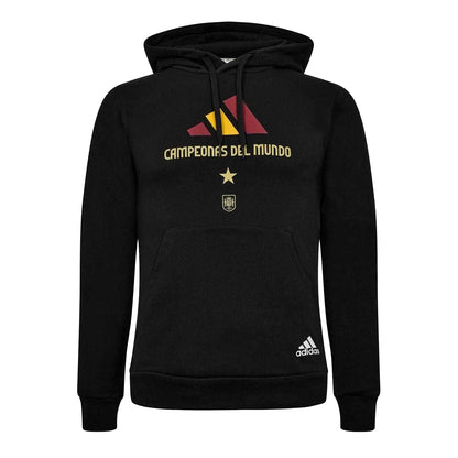 Black - Front - Adidas Mens Campeons Del Mundo Spain French Terry Hoodie