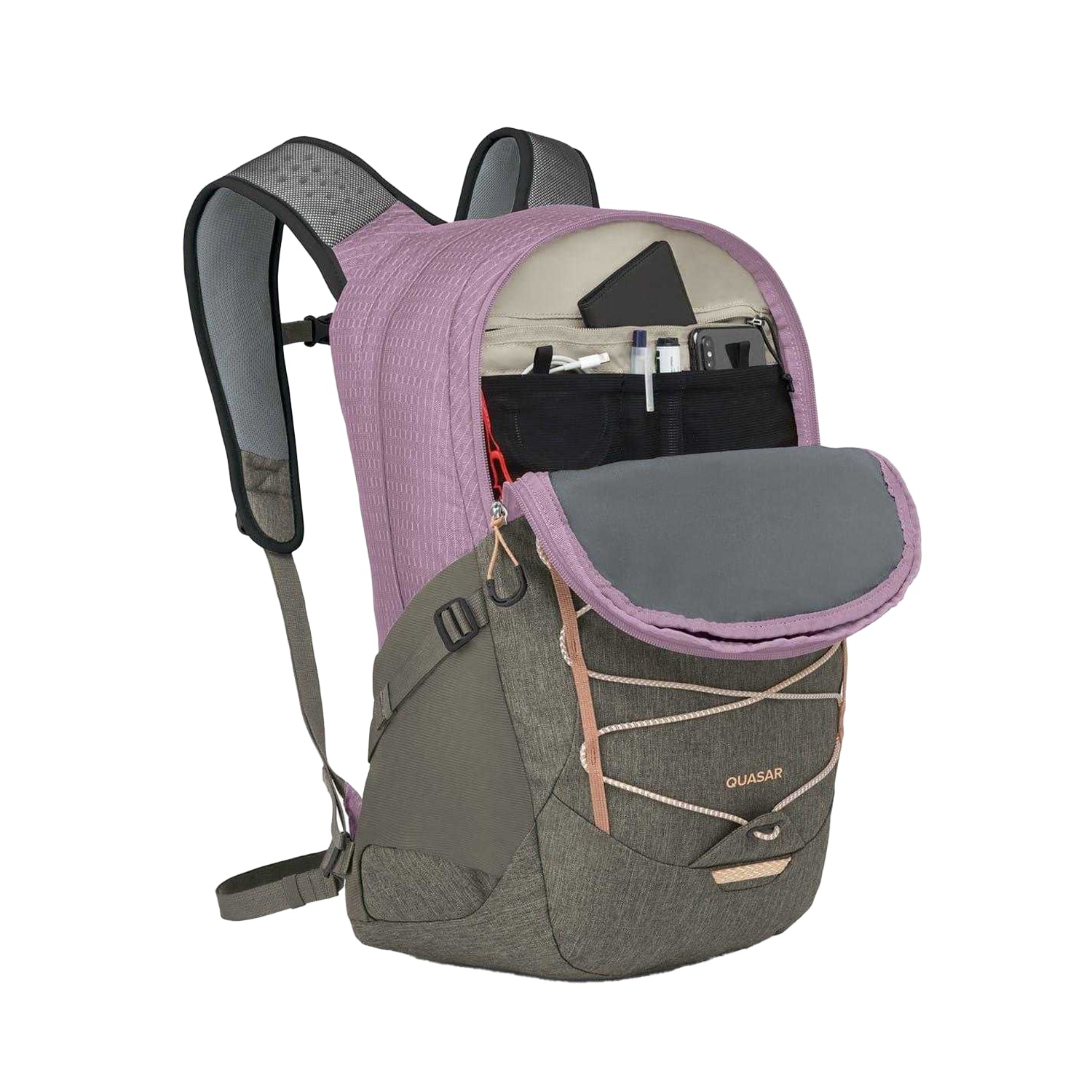 Grey - Side - Osprey Quasar 26L Backpack