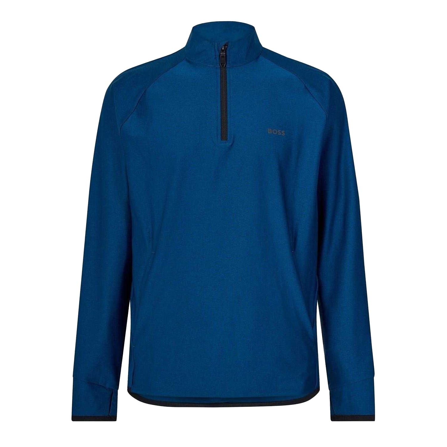 Blue - Front - Boss Mens Regular Raglan Active Sweatshirt