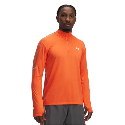 Orange - Front - Under Armour Mens Technical Long-Sleeved Running Sweatshirt