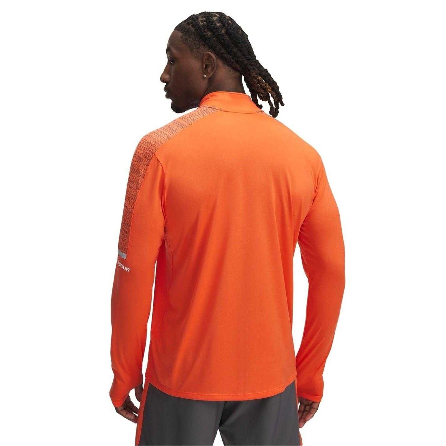 Orange - Back - Under Armour Mens Technical Long-Sleeved Running Sweatshirt