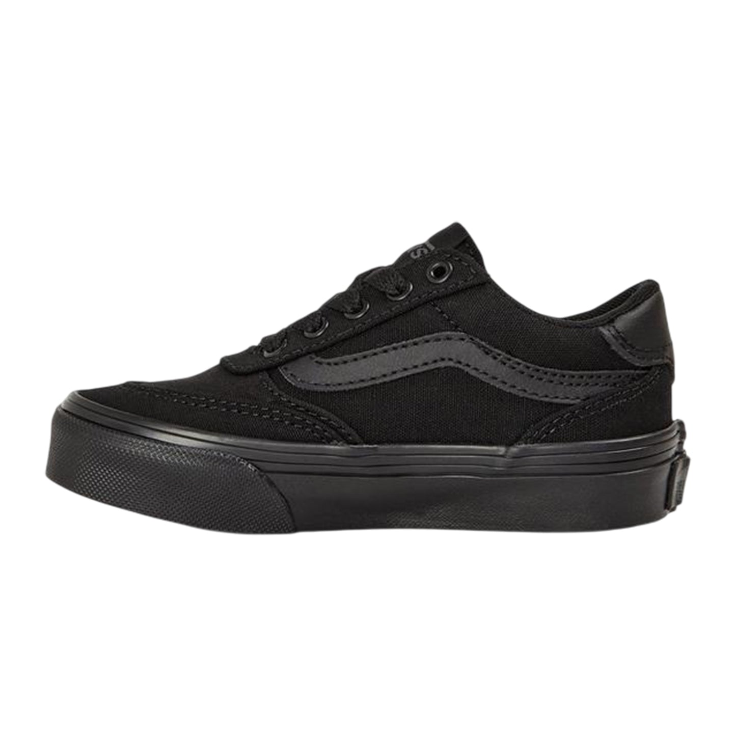 Black - Back - Vans Mens Brooklyn Canvas Low Cut Platform Shoes