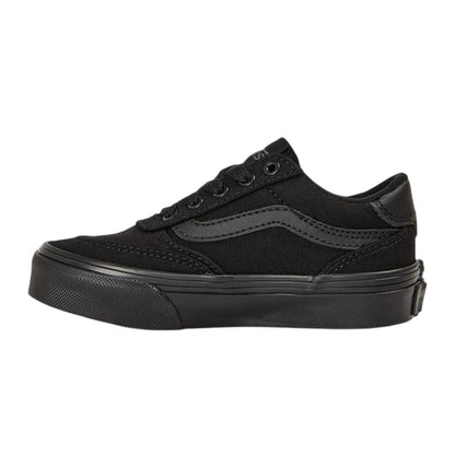 Black - Back - Vans Mens Brooklyn Canvas Low Cut Platform Shoes