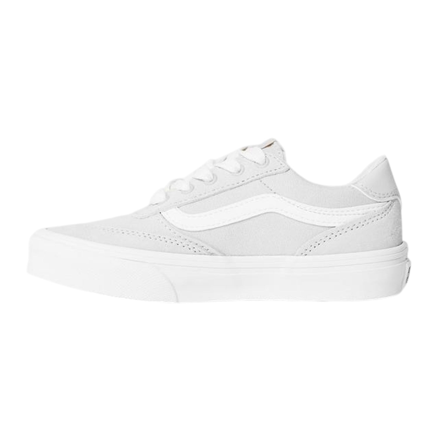 Taupe - Back - Vans Mens Brooklyn Canvas Low Cut Platform Shoes
