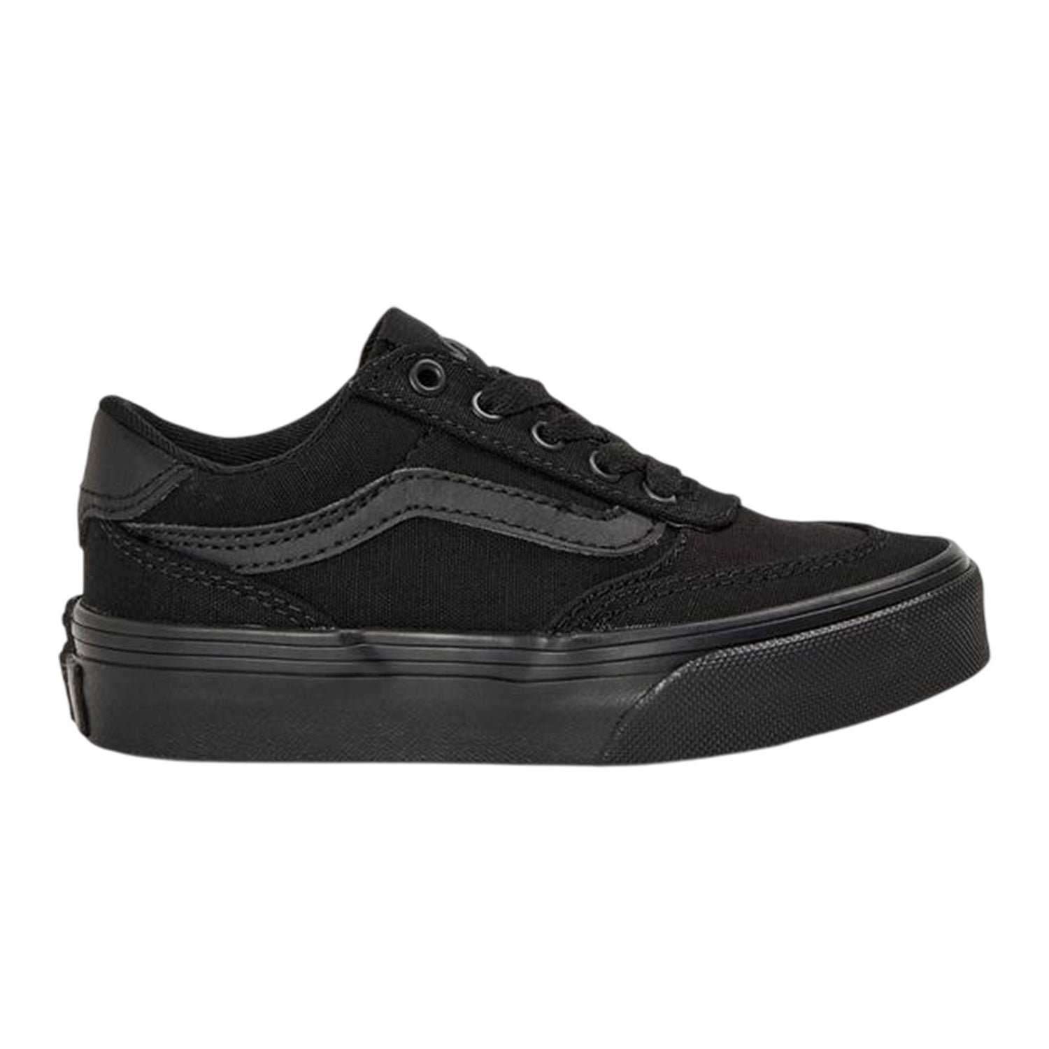 Black - Front - Vans Mens Brooklyn Canvas Low Cut Platform Shoes