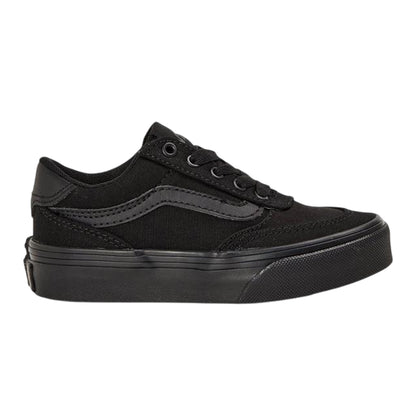 Black - Front - Vans Mens Brooklyn Canvas Low Cut Platform Shoes