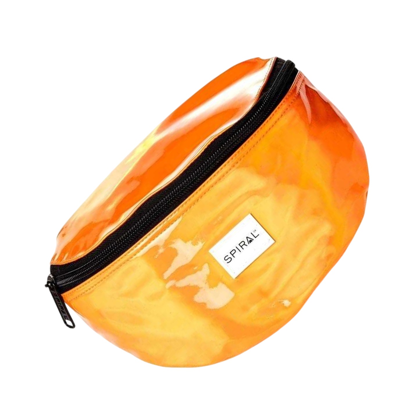 Orange - Back - Spiral Marble Effect Waist Bag