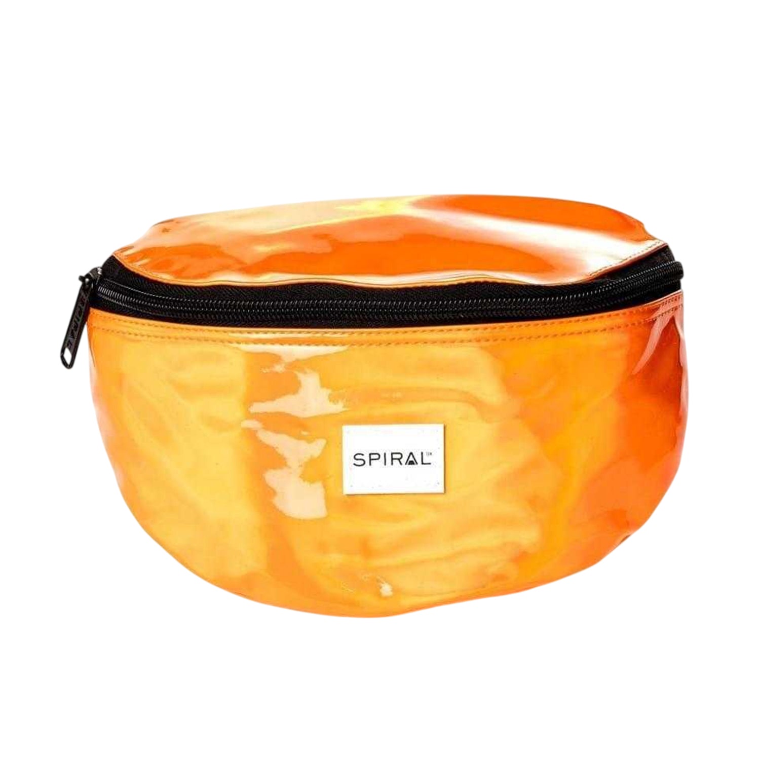 Orange - Front - Spiral Marble Effect Waist Bag