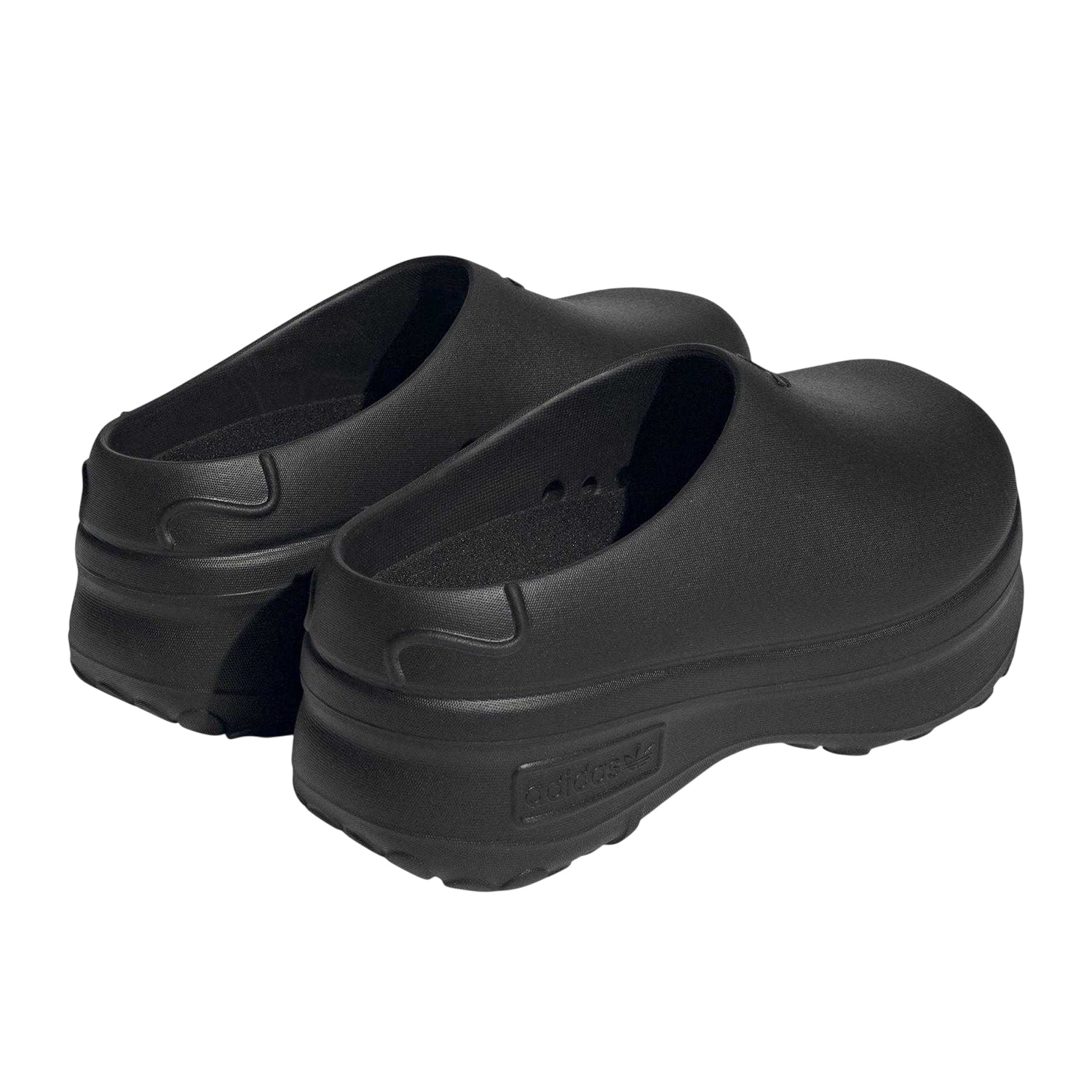 Core Black - Back - Adidas Womens-Ladies Stan Chunky Flat Mules