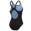 Black-Blue - Back - Speedo Womens-Ladies Hyper Boom Muscleback One Piece Swimsuit