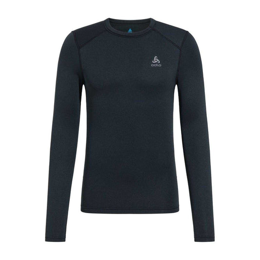 Black - Front - Odlo Mens Slim Long-Sleeved Base Layer Top
