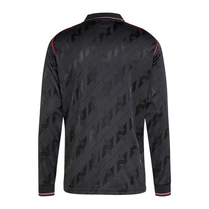 Black - Back - Adidas Mens Manchester United FC Long-Sleeved Jersey