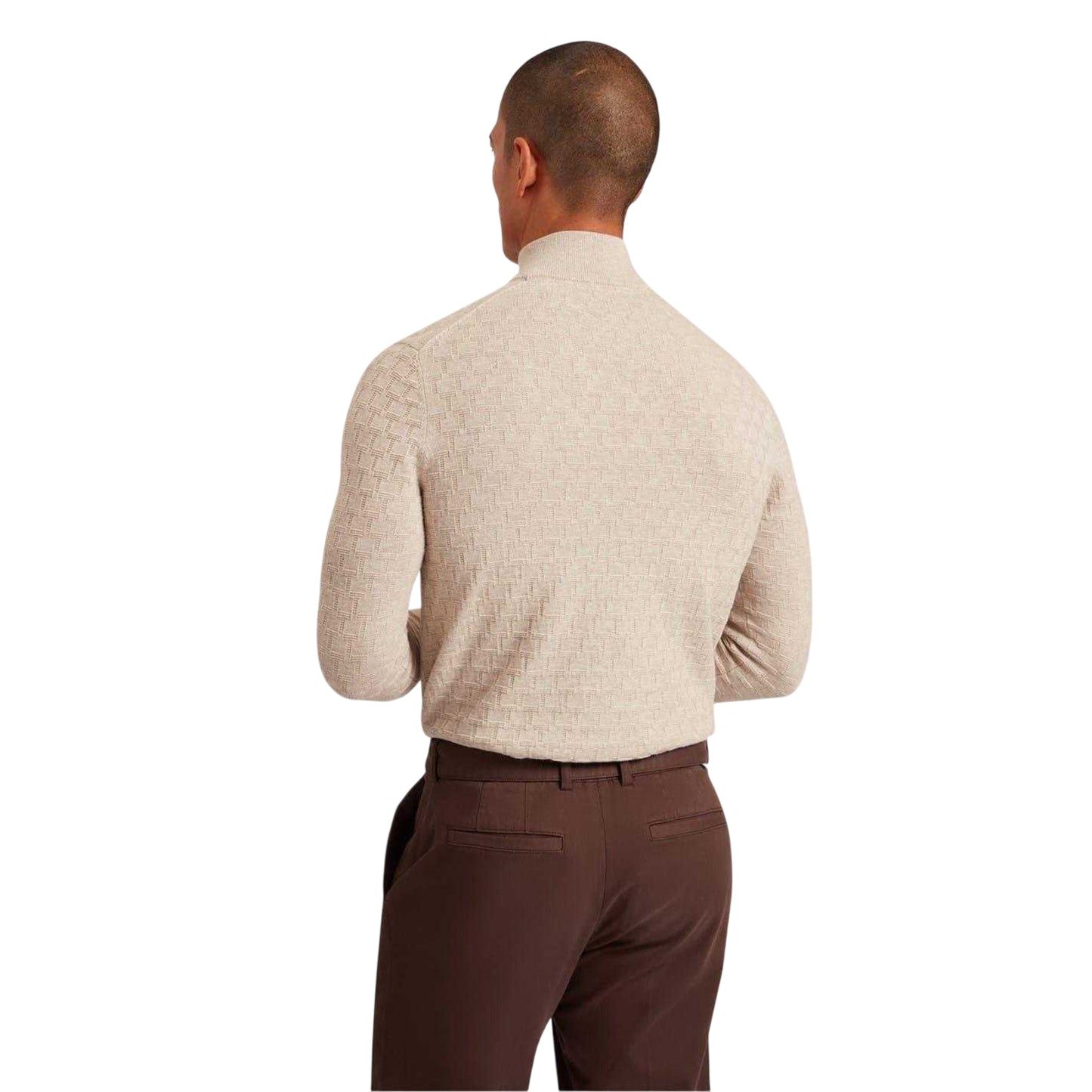 Natural - Back - Ted Baker Mens Sweater Top