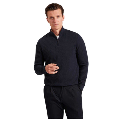 Navy - Side - Ted Baker Mens Sweater Top