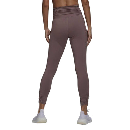 Purple - Back - Adidas Womens-Ladies Tight Leggings