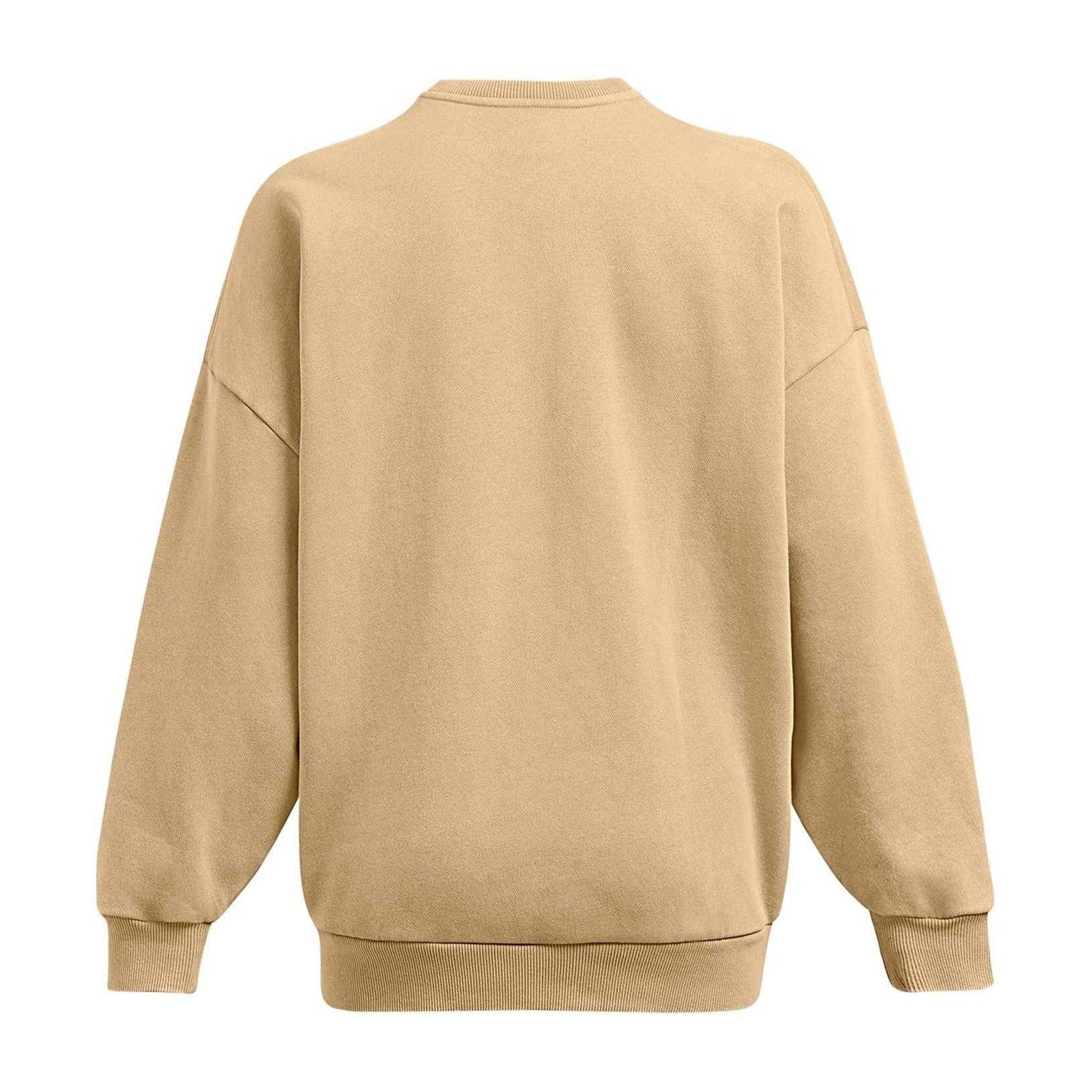 Brown - Back - Under Armour Unisex Adult Crew Neck Oversized Sweatshirt