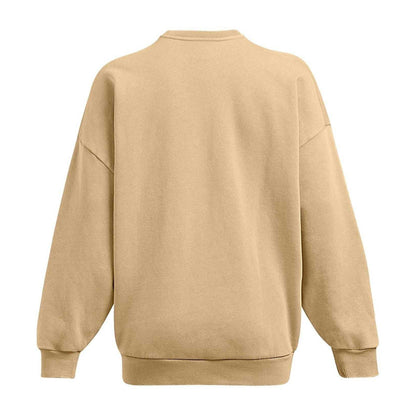 Brown - Back - Under Armour Unisex Adult Crew Neck Oversized Sweatshirt