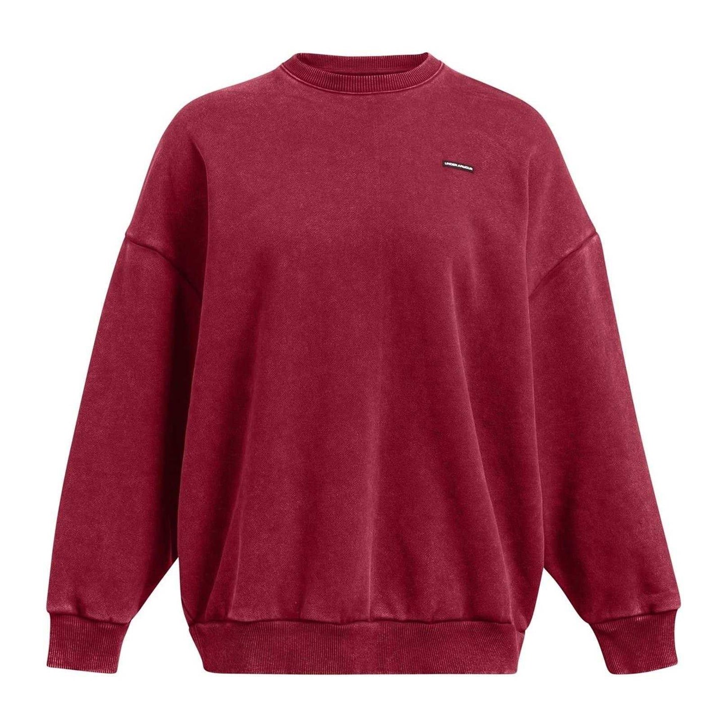 Red - Front - Under Armour Unisex Adult Crew Neck Oversized Sweatshirt