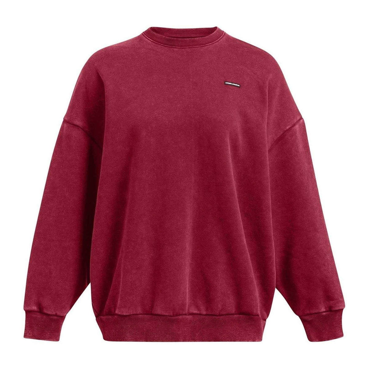 Red - Front - Under Armour Unisex Adult Crew Neck Oversized Sweatshirt
