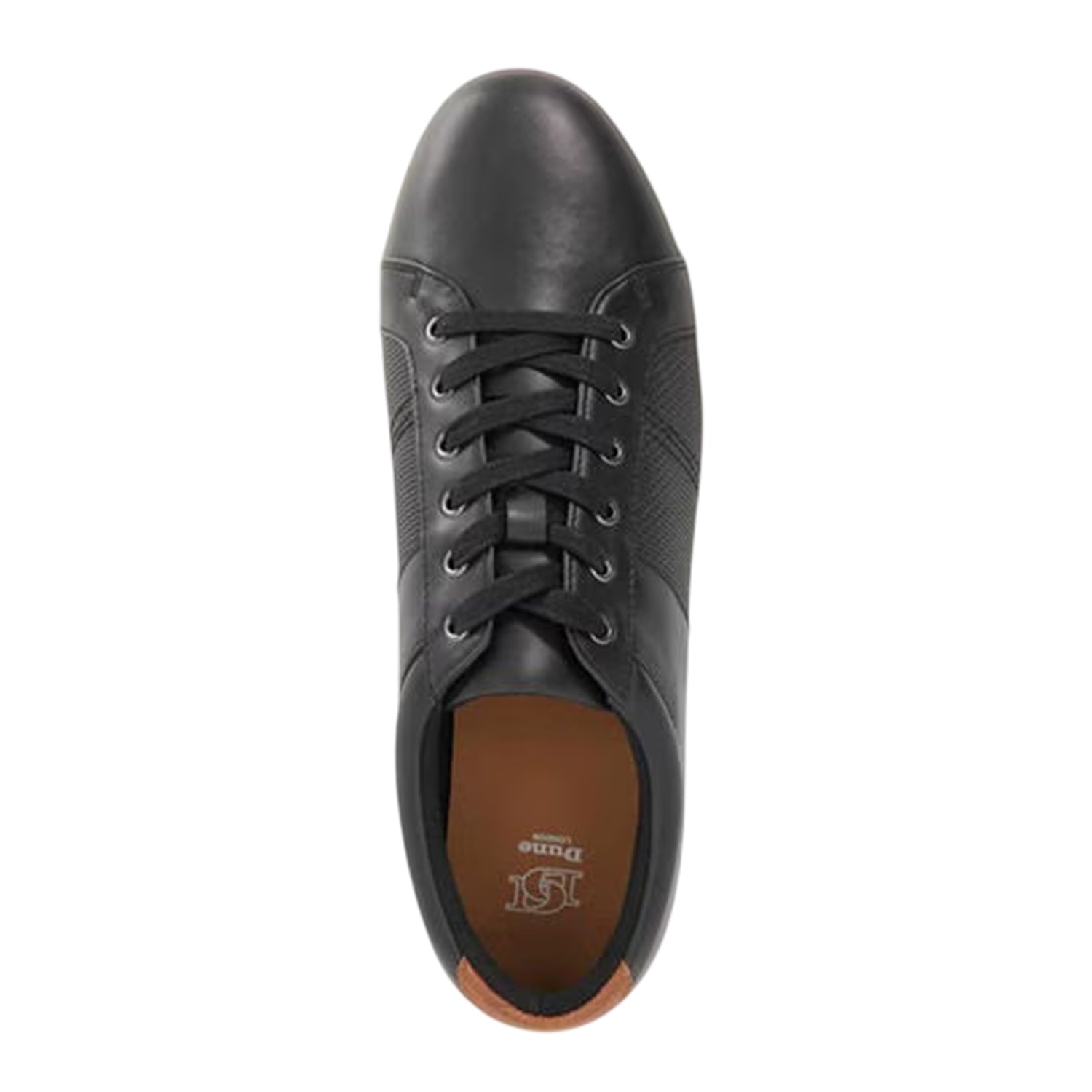 Black - Lifestyle - Dune London Mens Trez Canvas Low Cut Flat Shoes