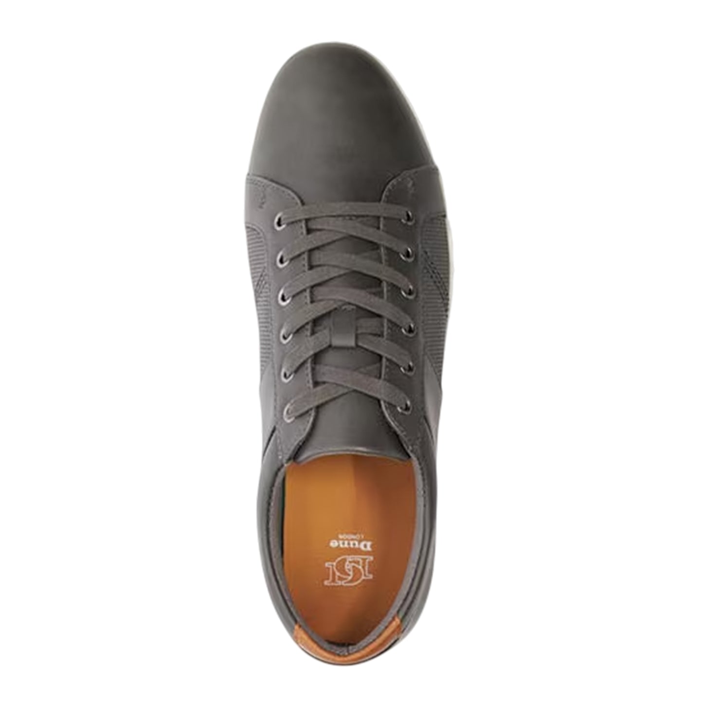 Grey - Lifestyle - Dune London Mens Trez Canvas Low Cut Flat Shoes