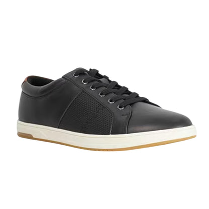 Black - Front - Dune London Mens Trez Canvas Low Cut Flat Shoes