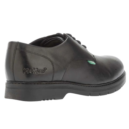 Black - Back - Kickers Mens Finley Leather Shoes