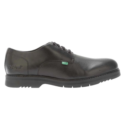 Black - Side - Kickers Mens Finley Leather Shoes
