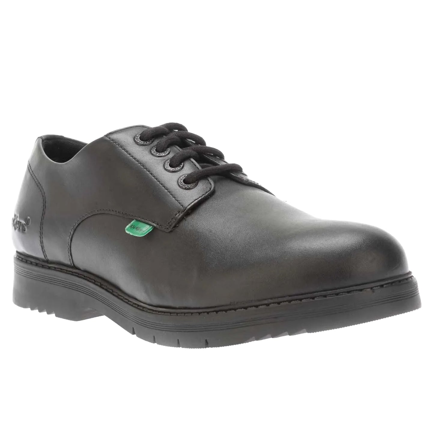 Black - Front - Kickers Mens Finley Leather Shoes
