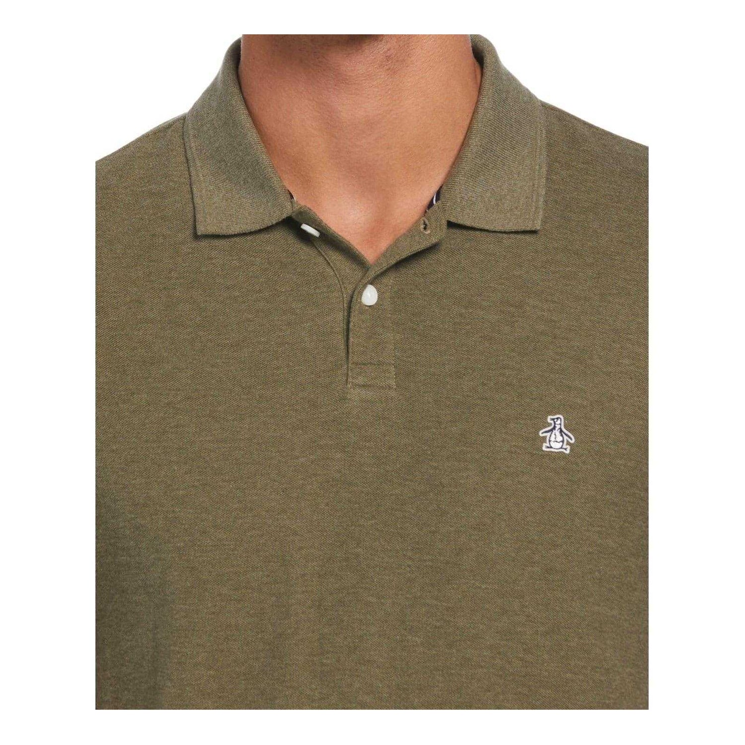 Dusty Olive - Side - Original Penguin Mens Slim Polo Shirt