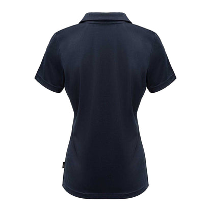 Navy - Back - Slazenger Womens-Ladies Plain Polo Shirt