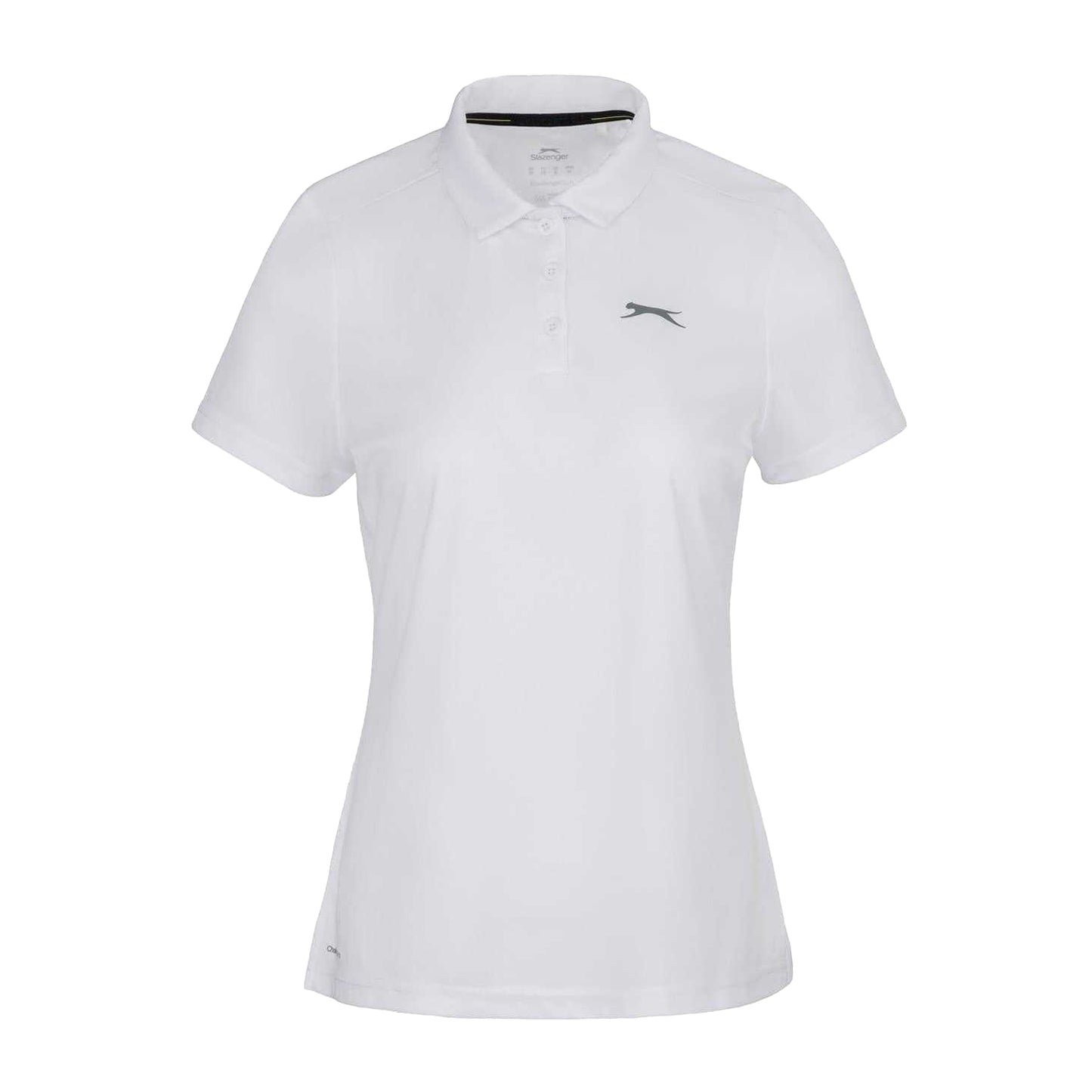 White - Front - Slazenger Womens-Ladies Plain Polo Shirt