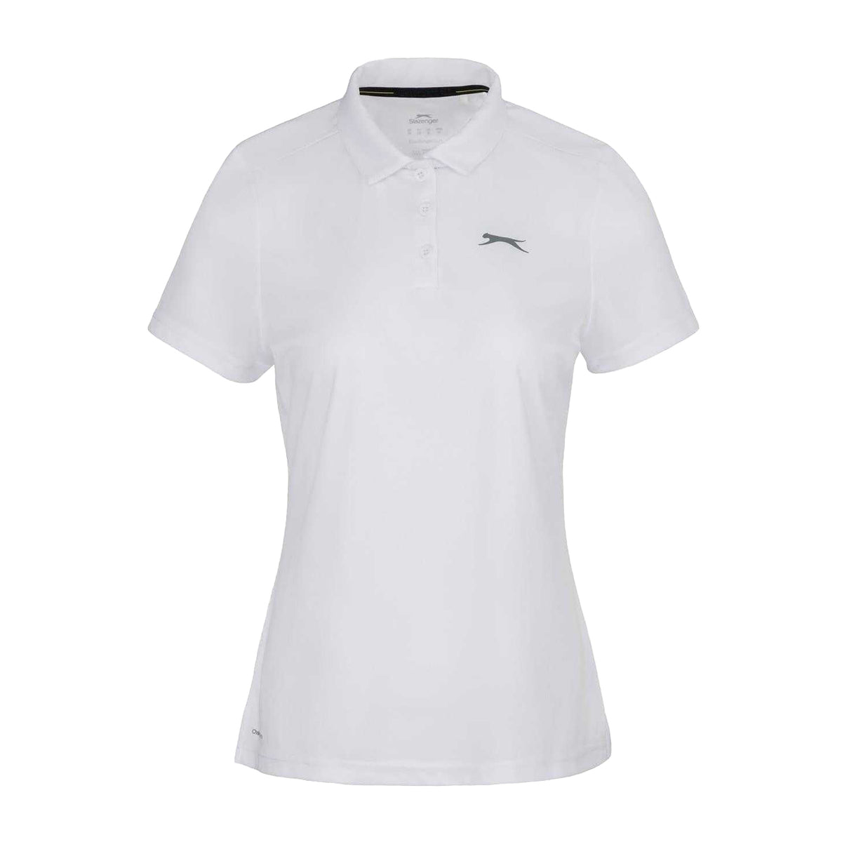 White - Front - Slazenger Womens-Ladies Plain Polo Shirt
