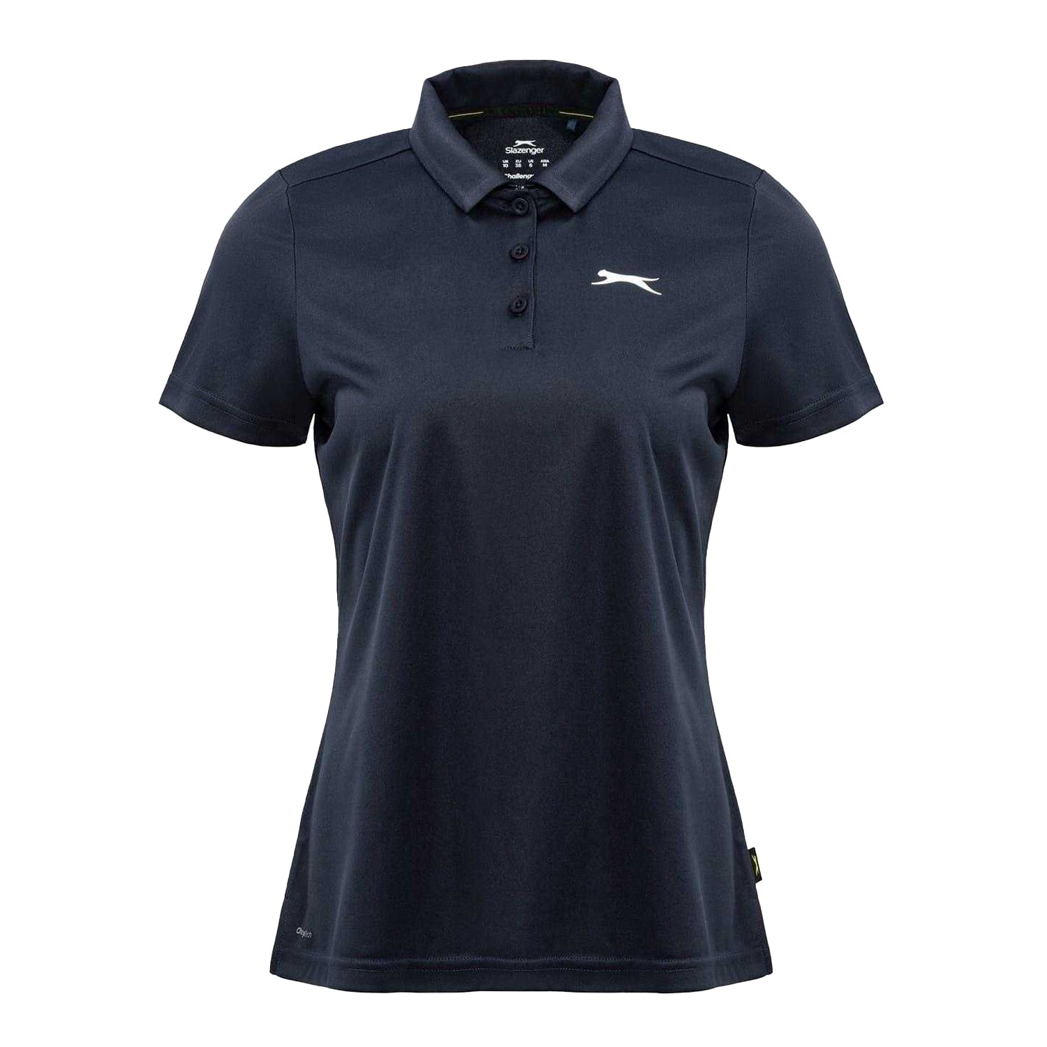 Navy - Front - Slazenger Womens-Ladies Plain Polo Shirt