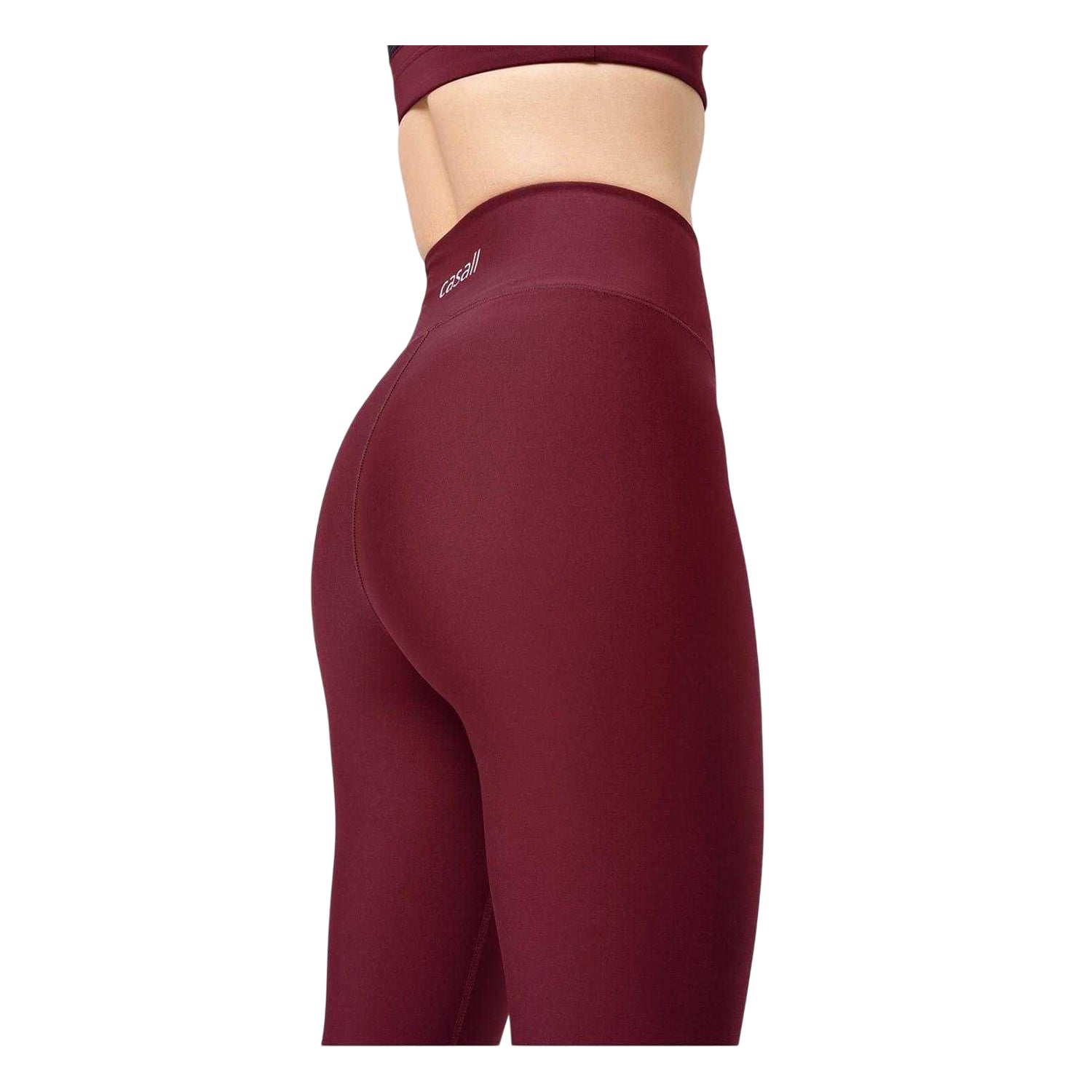 Red - Back - Casall Womens-Ladies Overlap Leggings