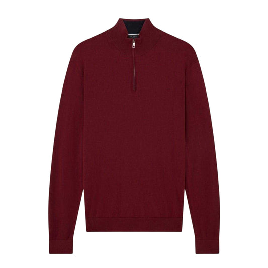 Oxblood - Front - Ted Baker Mens Merino Wool Pullover