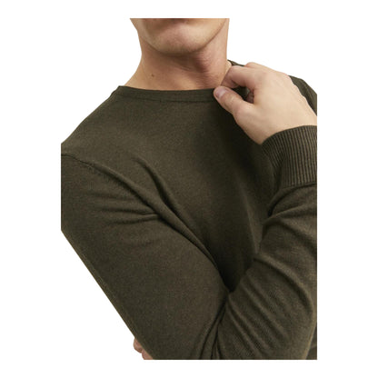 Olive Night - Back - Jack And Jones Mens Knitted Jumper