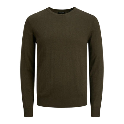 Olive Night - Front - Jack And Jones Mens Knitted Jumper