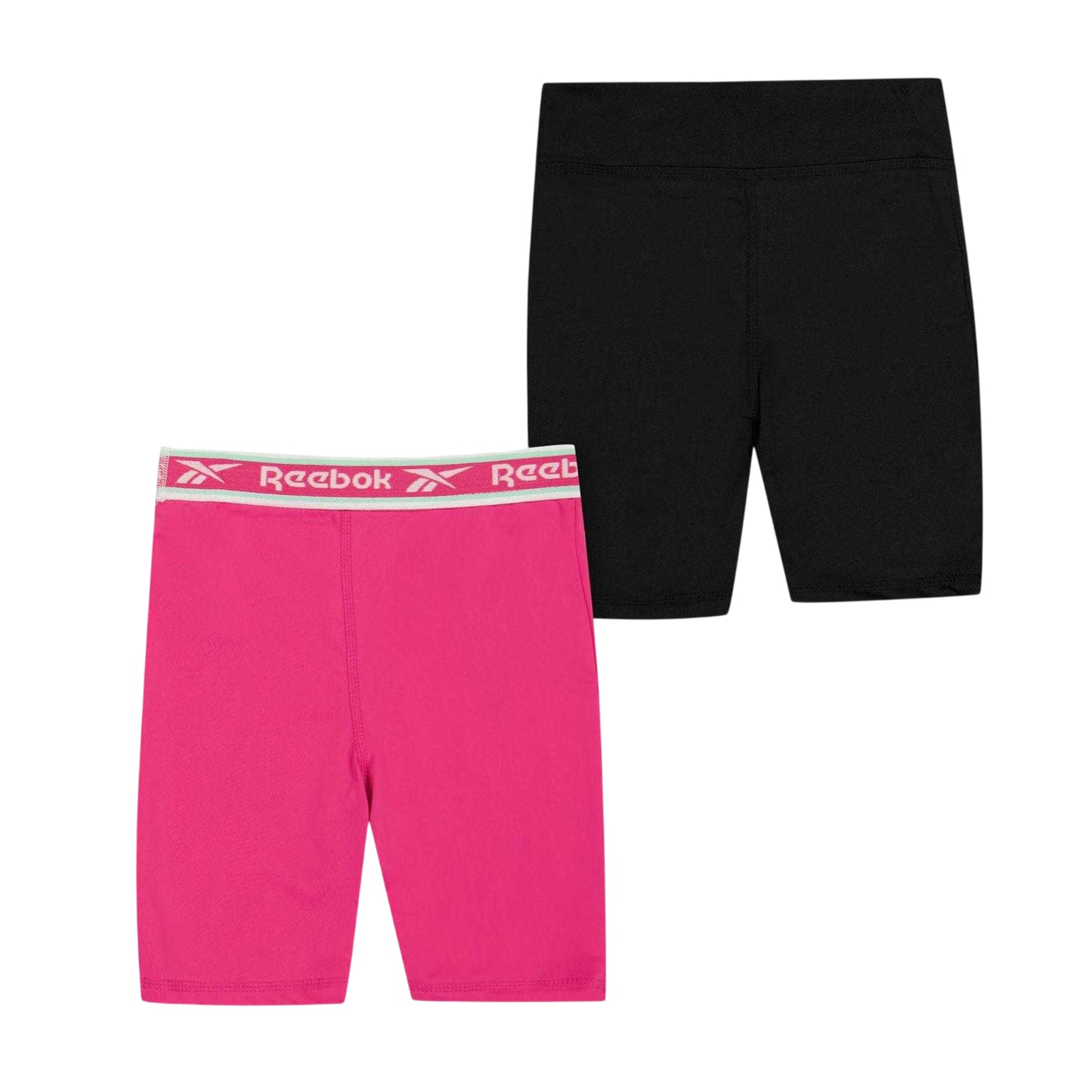 Fuchsia-Black - Back - Reebok Girls Shorts (Pack of 2)