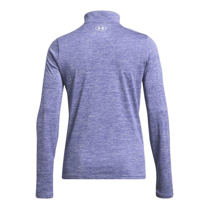 Purple - Back - Under Armour Womens-Ladies Twist Half Zip Top