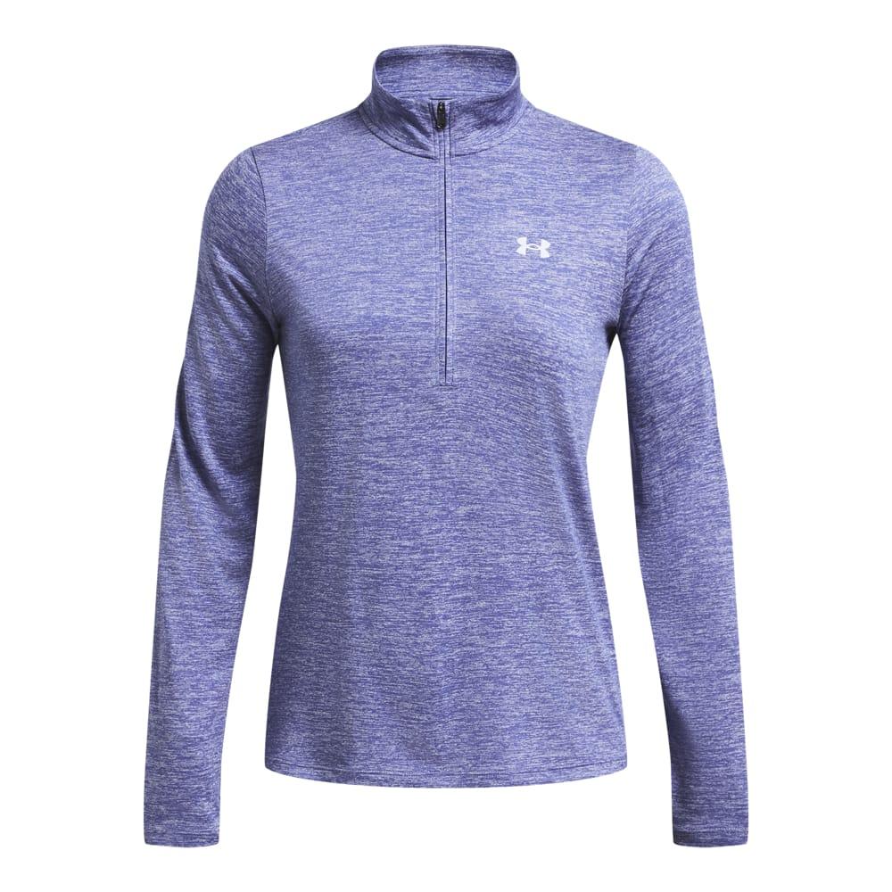Purple - Front - Under Armour Womens-Ladies Twist Half Zip Top