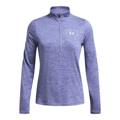 Purple - Front - Under Armour Womens-Ladies Twist Half Zip Top