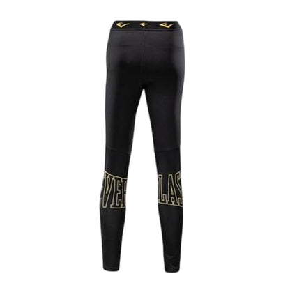 Black-Gold - Back - Everlast Womens-Ladies Leonard Leggings