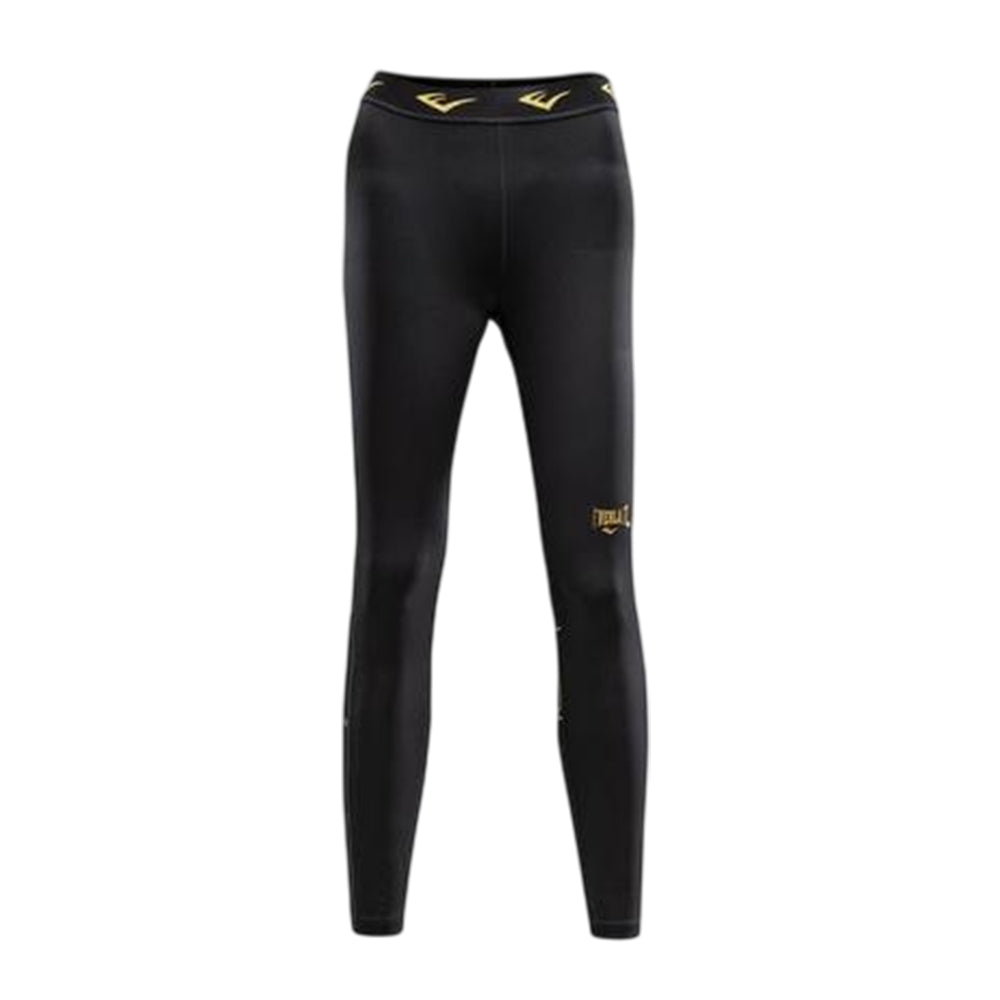Black-Gold - Front - Everlast Womens-Ladies Leonard Leggings