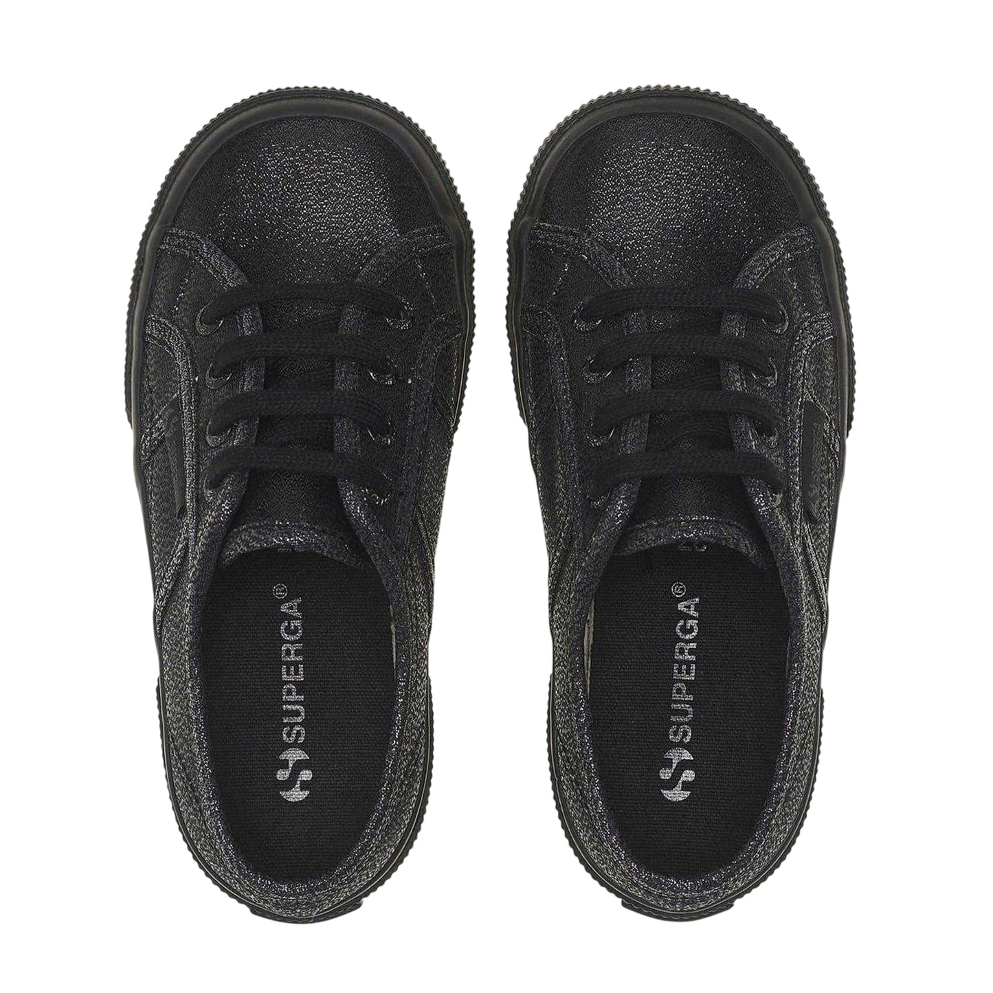 Total Black Hematite - Lifestyle - Superga Girls Lamej Canvas Shoes