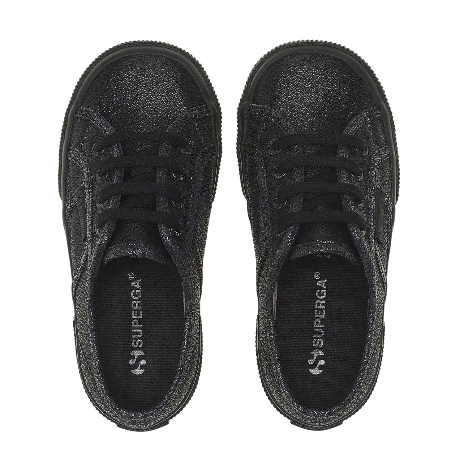Total Black Hematite - Lifestyle - Superga Girls Lamej Canvas Shoes