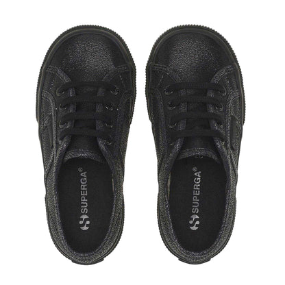 Total Black Hematite - Lifestyle - Superga Girls Lamej Canvas Shoes