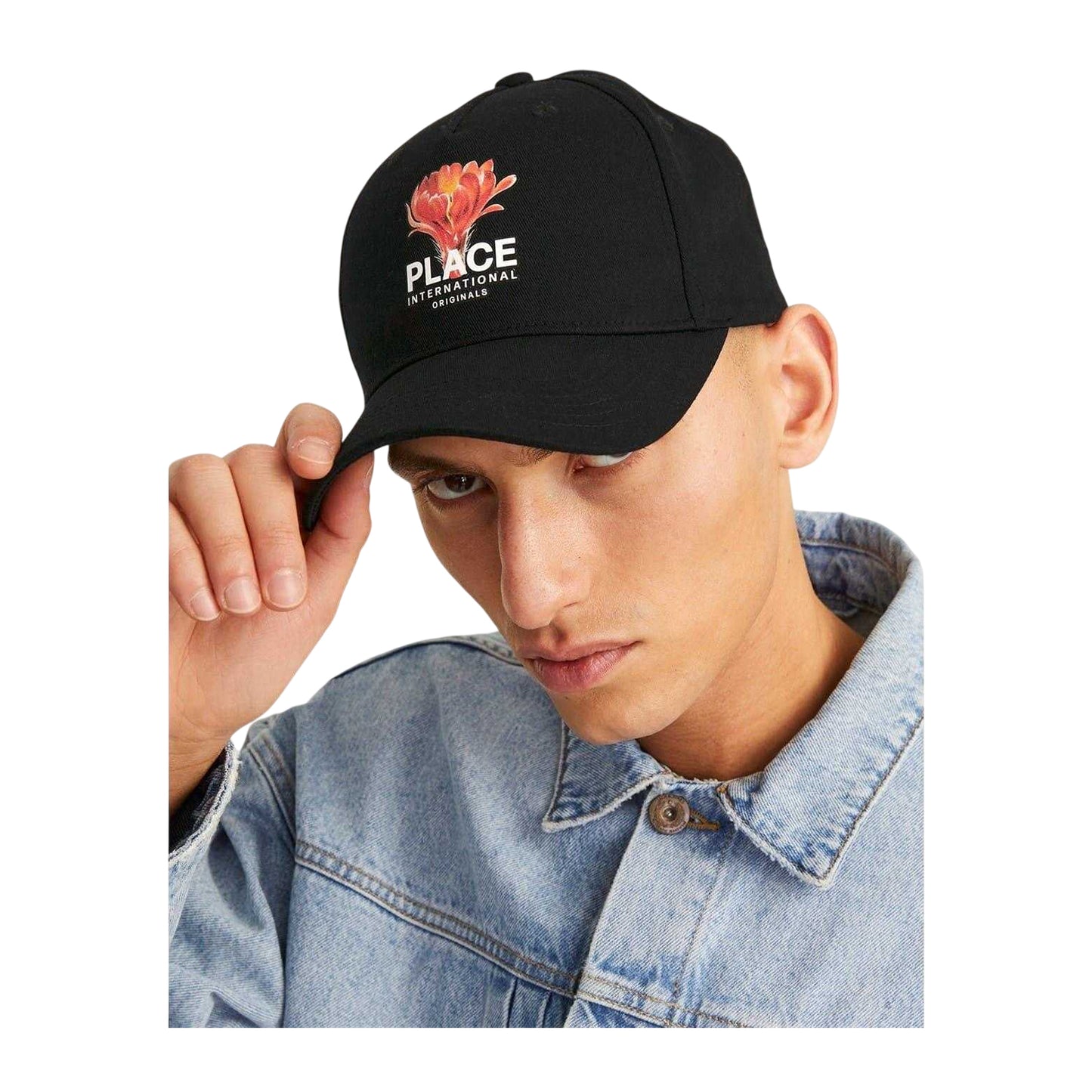 Black-Red Flecked - Side - Jack And Jones Casual Baseball Cap
